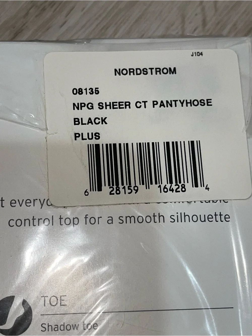 Nordstrom Sheer Control Top Pantyhose - Black 3 Pair Plus NEW